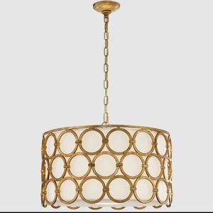 Visual Comfort Alexandra 24" Med. Hanging Shade w/ Linen Shade by Suzanne Kasler